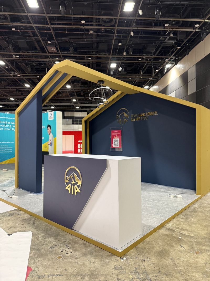 Exhibition booth at Marina Bay