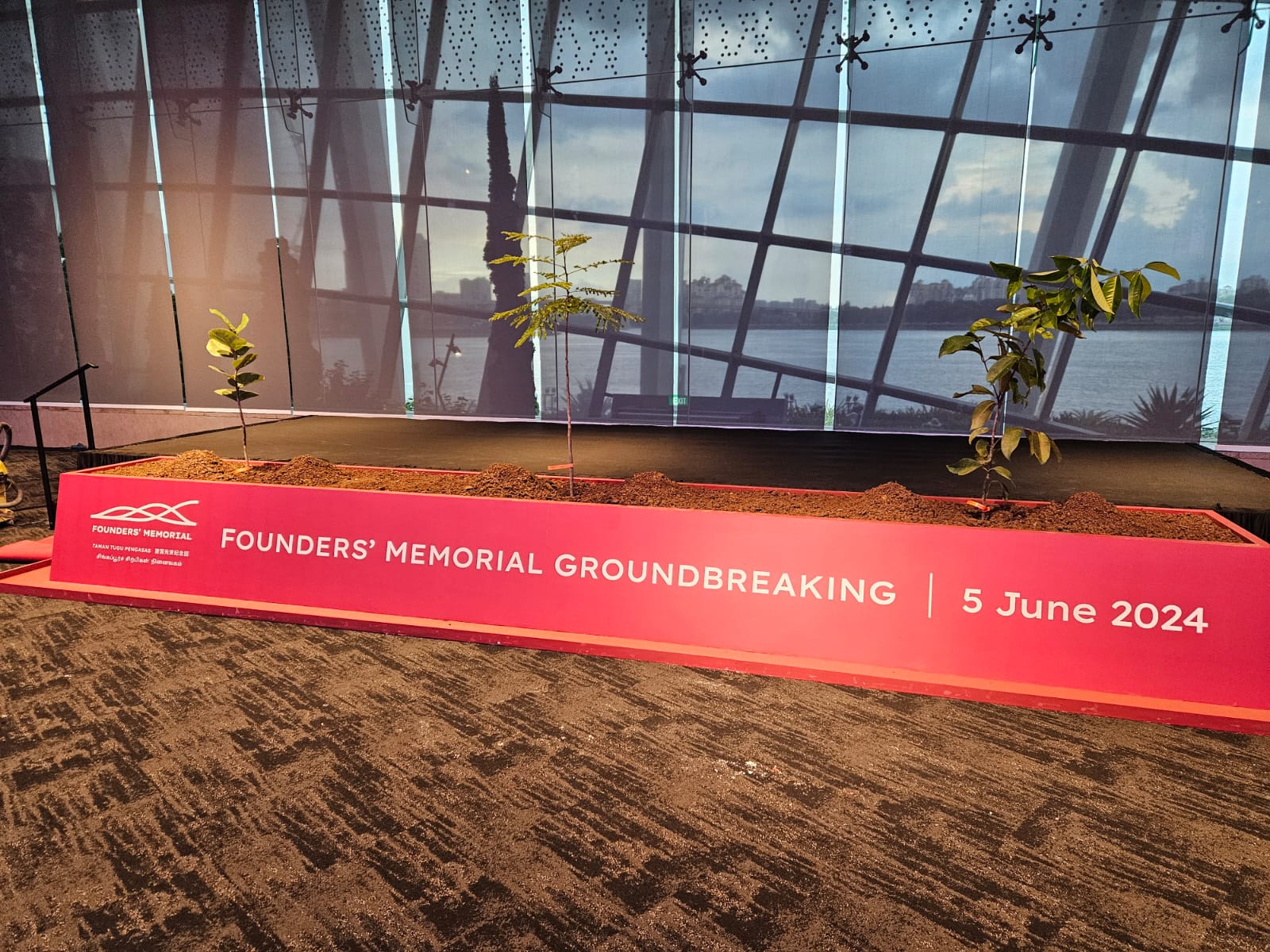 EMpro build for the Founders' Memorial ground-breaking event at Garden by the Bay
